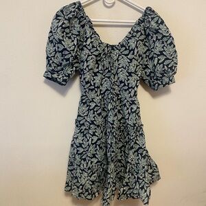 En Saison Arielle Leaf Fit & Flare Dress